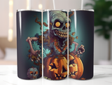 Halloween 20 oz Skinny Tumbler  Spooky Sublimation Design H104