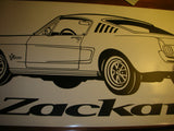 Black Vinyl Wall Decal - Second Gen Firebird WC104