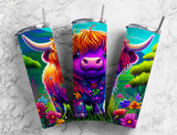 Cartoon Highland Girl 20 oz Skinny Tumbler  Fun and Stylish Drinkware