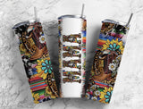 Mama Cowboy Boots 20 oz Skinny Tumbler - Bleach Design