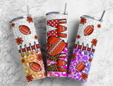 Football Mom 20 oz Skinny Tumbler - Sublimated Design Perfect Gift for Sports Enthusiasts