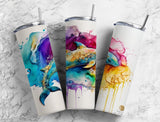 Watercolor Dolphin 20 oz Skinny Tumbler - Sublimated Design for Ocean Lovers