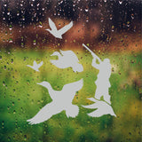 Duck Hunter with Flying Ducks DIY Etched Glass Vinyl Gun Cabinet DH2