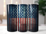 American US Flag 20 oz. Skinny Tumbler Sublimated TM002