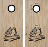 Retro Bulldogs School Mascot Vinyl Decal Sticker for Cornhole Boards