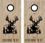 hunting fishing cornhole decal