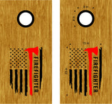 Firefighter Decals Stickers for Cornhole Boards - FFD01 Design