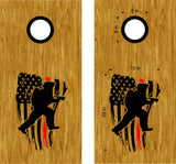 Firefighter Decals  Stickers for Cornhole Boards - Rescue Design FFD14