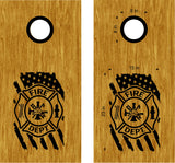Firefighter Decals  Stickers for Cornhole Boards - FFD22 Fire Dept Design