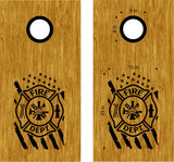 Firefighter Decals  Stickers for Cornhole Boards - FFD23