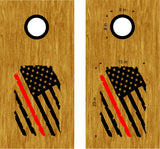 Firefighter Flag Decals  Stickers for Cornhole Boards - FFD27