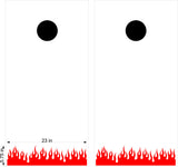 Fireman Themed Flames Decals for Cornhole Boards - FLAMES01 Stickers