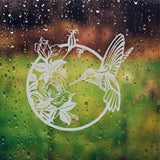 Humming Bird Bees Etched Glass Vinyl Window Films Home