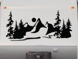 Wilderness Escape RV Decal - Stunning Mountain Range Stickers by StickerChef