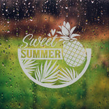 Pineapple Etched Glass Decals for Shower Doors  Windows - Sweet Summer Decor