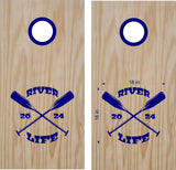 River Life Oars Vinyl Decal Sticker for Cornhole Boards