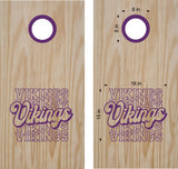 Vikings Mascot Cornhole Decals - Team Spirit Stickers for Sports Fans