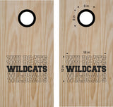 Wildcats High School Mascot Sports Team Cornhole Decals  Stickers