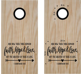 1 Corinthians 13-13 Religious Cornhole Board Vinyl Decal Sticker
