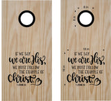 1 John 2-16  Verse Religious Cornhole Board Vinyl Decal Sticker