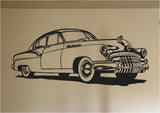 1950 Sedan Car Wall Decal for Man Cave - Vintage Auto Murals Decor
