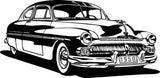 50 Mercury Hard Top  Car Wall Decals Stickers Man Cave Boys Room Décor
