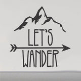 RV Camper Van Door Stickers  Lets Wander Decals for Adventure Lovers