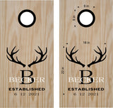 hunting fishing cornhole decal