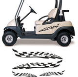 Checkered Flag Golf Cart Decals - Stylish Go Cart Stickers for Customization GCC03
