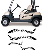 Golf Cart Decals  Accessories - Checkered Flag Stickers GCC01