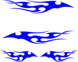 Tribal Flames Golf Cart Decals - Stylish Go Cart Stickers Model TF001