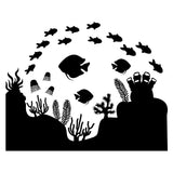 Coral Jellyfish Etched Glass Decals for Shower Doors  Windows - Ocean-Inspired Stickers