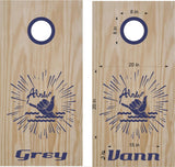 beach lake life cornhole decals