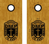 Anchor Deep Cornhole Board Decals Sticker
