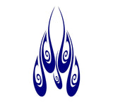 Flame Graphics Decals for Auto Truck and Car Hoods - HH05 Design