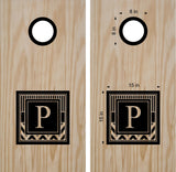 Personalized Monogram Decal for Cornhole Game - Custom Family Name Bean Bag Toss Decoration