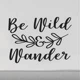 Be Wild and Wander RV Camper Scene Decal Sticker for Adventure Lovers