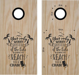 beach lake life cornhole decals