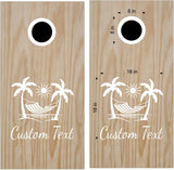 beach lake life cornhole decals