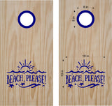 beach lake life cornhole decals