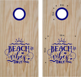 beach lake life cornhole decals