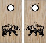 Bear Mountains Cornhole Decal Set - Custom Stickers for Boards  Bean Bag Toss