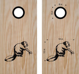 Beaver Themed Cornhole Board Decals - Fun Bean Bag Toss Stickers for Outdoor Games