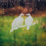 Bird Partridge Etched Glass Decals Vinyl Shower Door