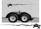 Bronco Rider Equestrian Horseback Riding Horse RV Camper Trailer Camping Decal Sticker Graphic Mural