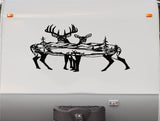 Buck Doe Deer Cabin Camper Trailer Decals Replacement Stickers