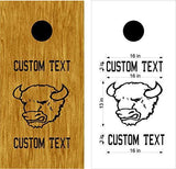 Buffalo Mascot Sports Team Cornhole Board Decals for Both Boards