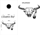 Bull Skull Cornhole Board Decals - Rustic Flag Stickers for Outdoor Games