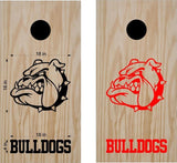 Bulldogs Cornhole Board Vinyl Decal Sticker - School Mascot Design