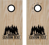 Camping Tent Vinyl Decal Sticker for Cornhole Board